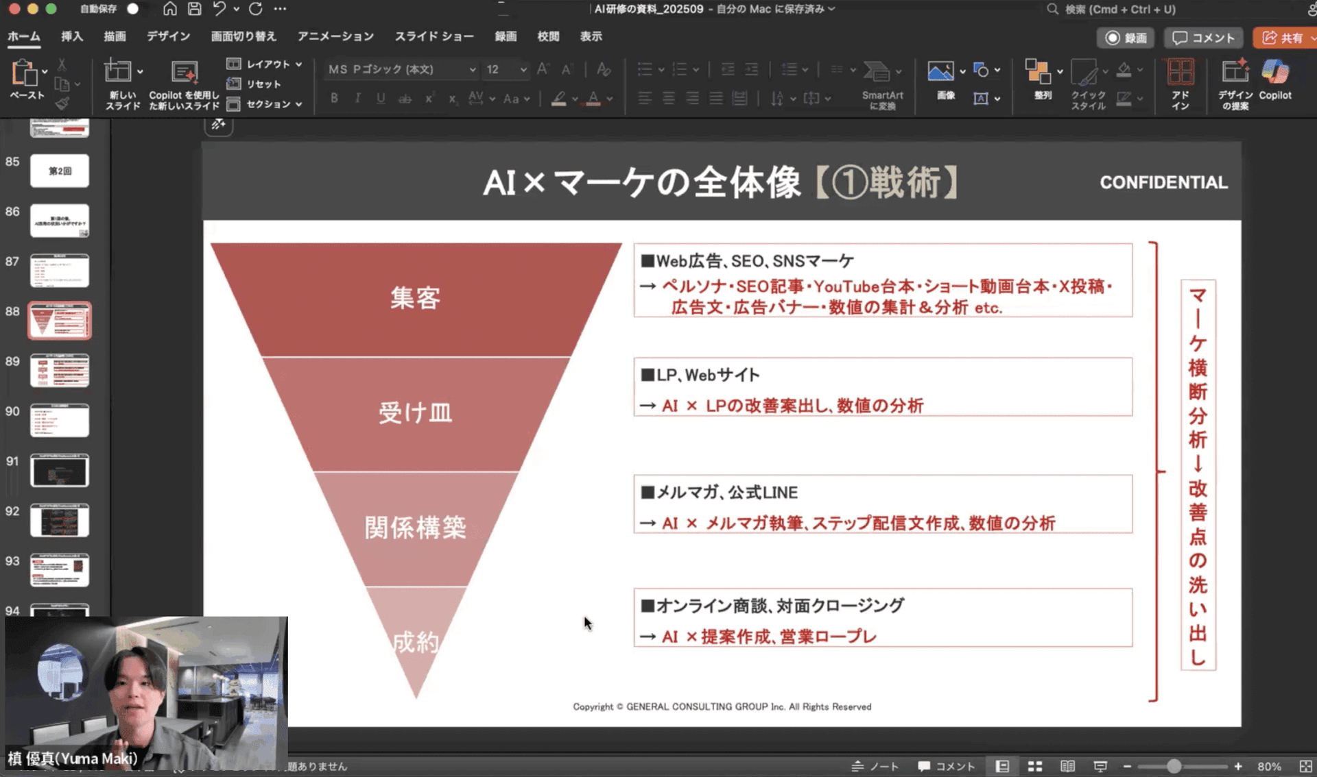 AI×マーケティングの実践的な研修カリキュラムのイメージ