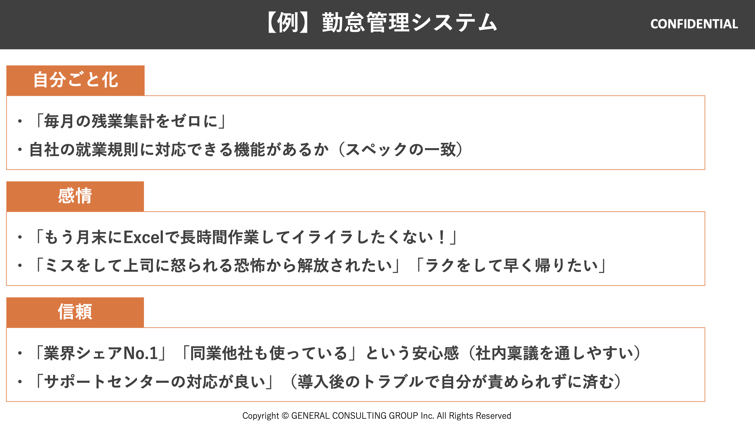 勤怠管理システムの3要素